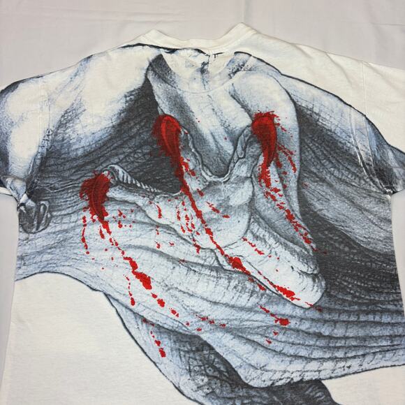 Vintage 1993 Jurassic Park AOP Movie Promo T Shirt Men's XL - Picture 5 of 10